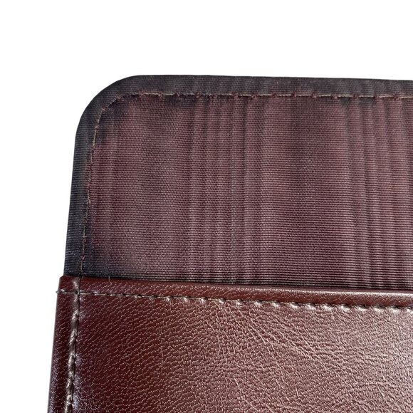 IBM Vintage Burgundy Leatherette Portfolio Padfolio With Pen Movie Prop - Picture 6 of 8